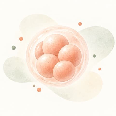 Illustration of the embryo's first cell divisions