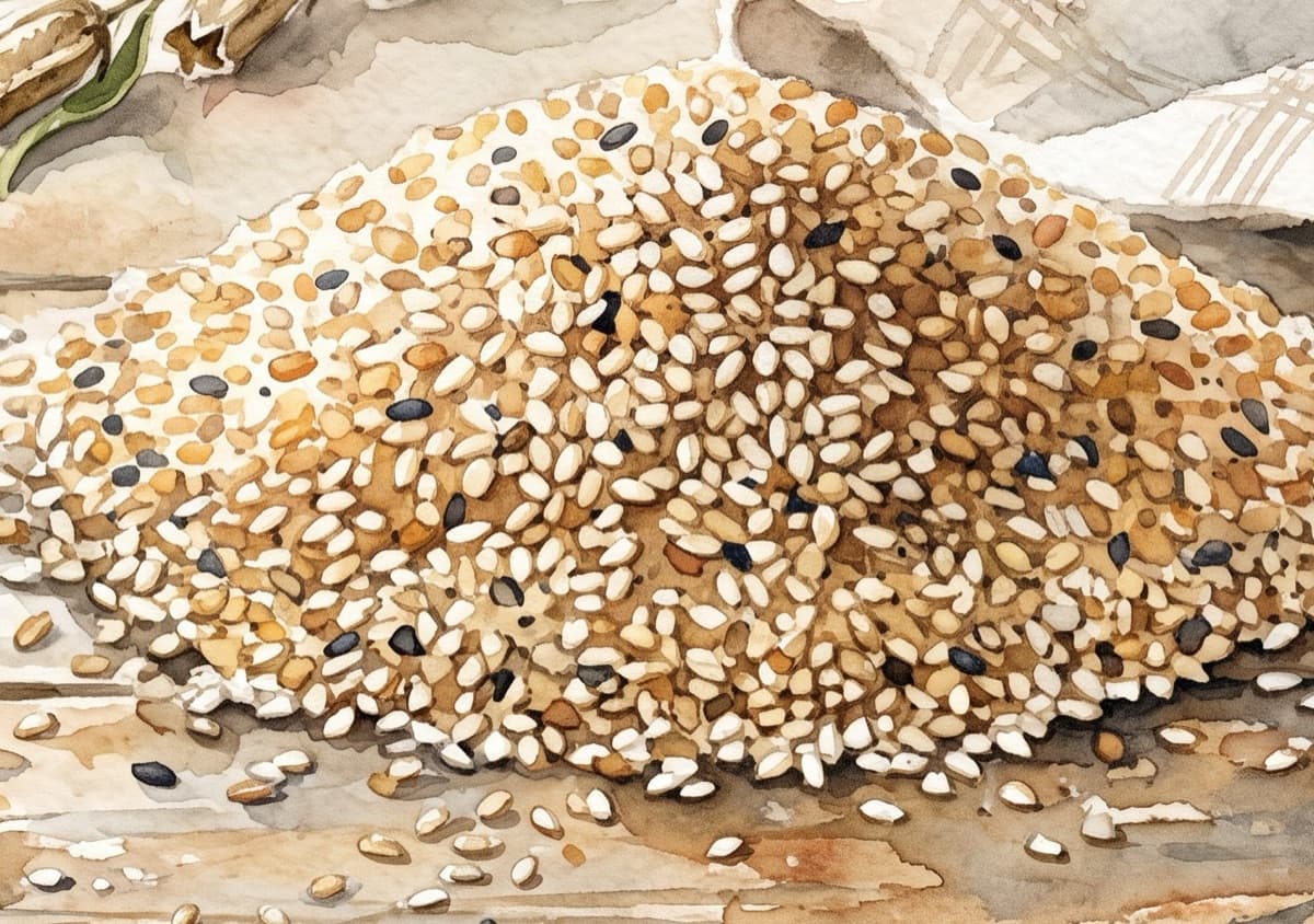 Visual reference: a sesame seed
