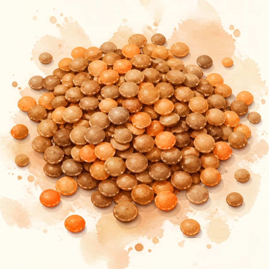 Visual reference: a lentil