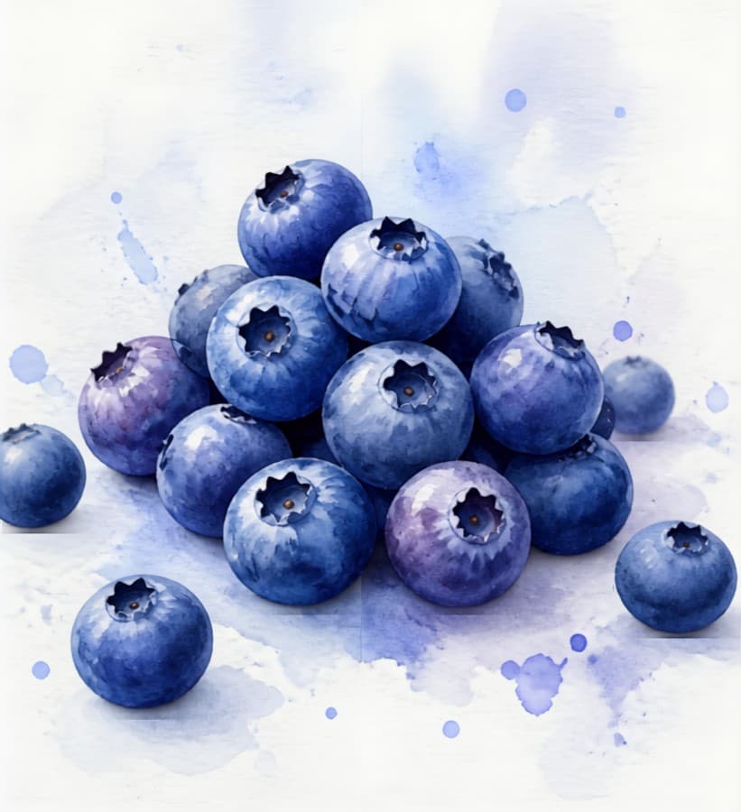 Visual reference: a blueberry