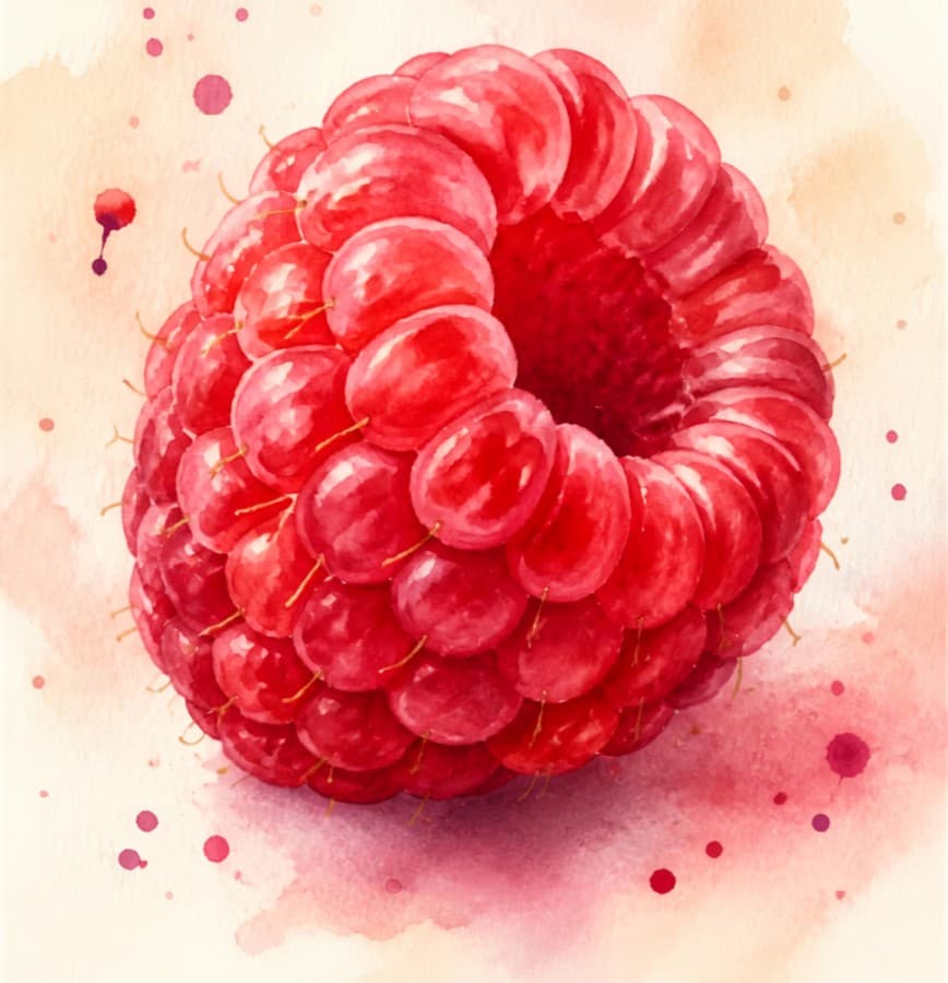 Visual reference: a raspberry