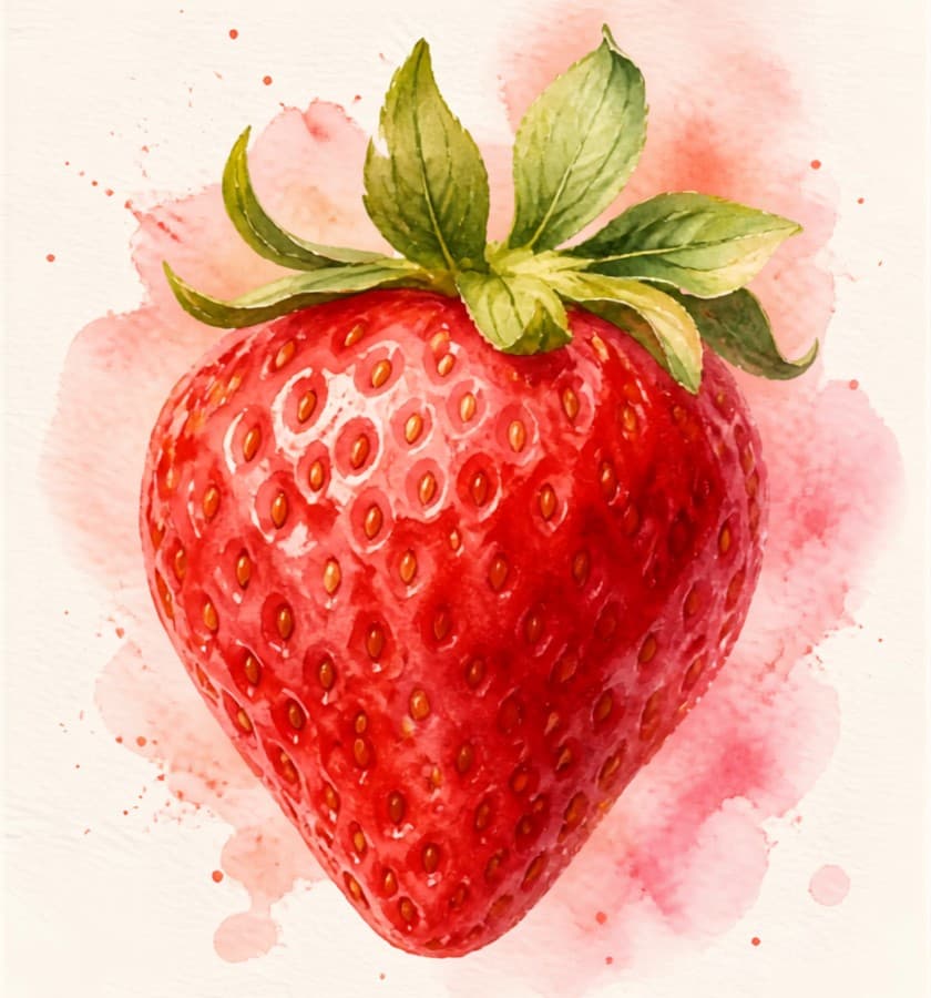 Visual reference: a strawberry