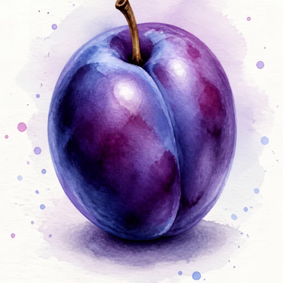 Visual reference: a plum