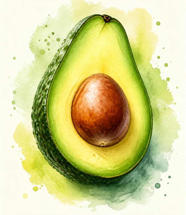 Visual reference: an avocado