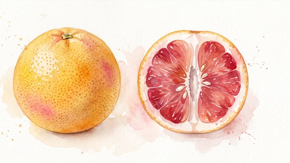 Visual reference: a grapefruit