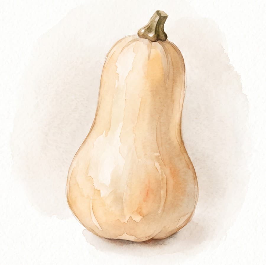 Visual reference: a butternut squash