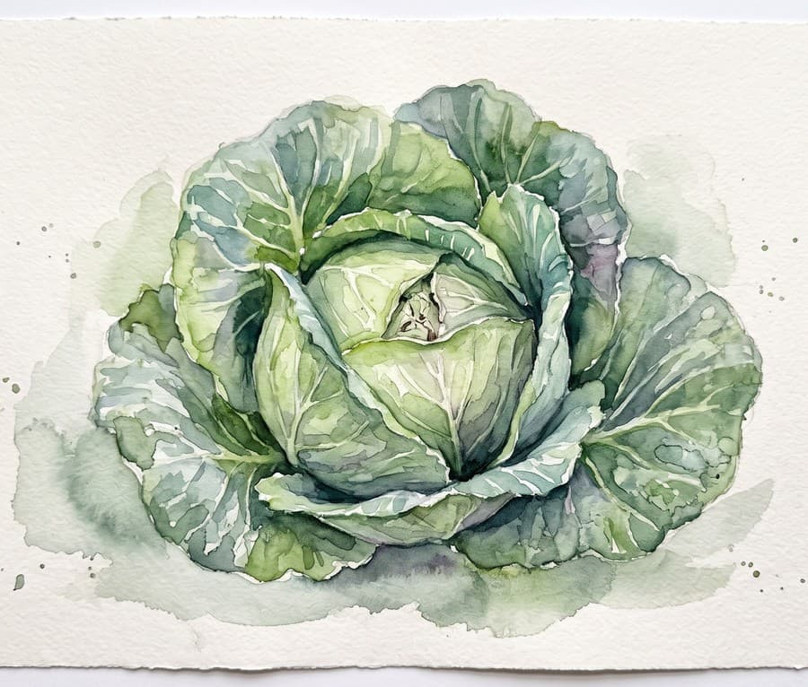 Visual reference: a large cabbage