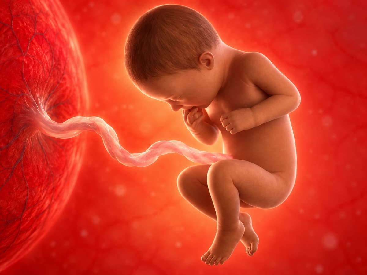 3D artistic representation of fetal development at week 33