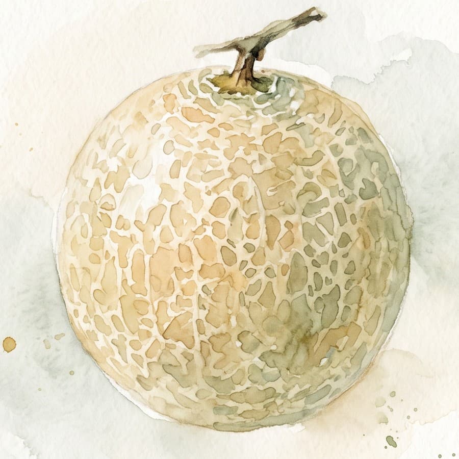 Visual reference: a cantaloupe melon