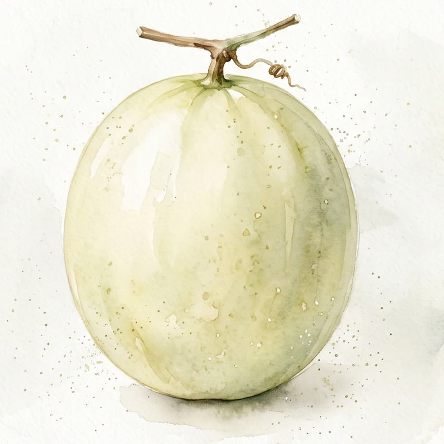 Visual reference: a honeydew melon